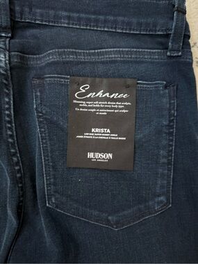 Hudson Jeans Krista Straight Leg Dark Blue Denim